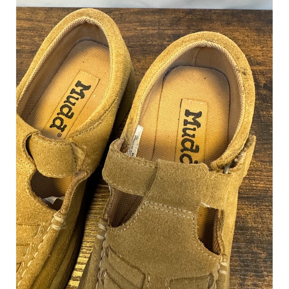 Mudd Daryl Vintage Y2K Tan Suede Platform Mary Jane Shoes Chunky Size 6.5 M - Picture 9 of 16